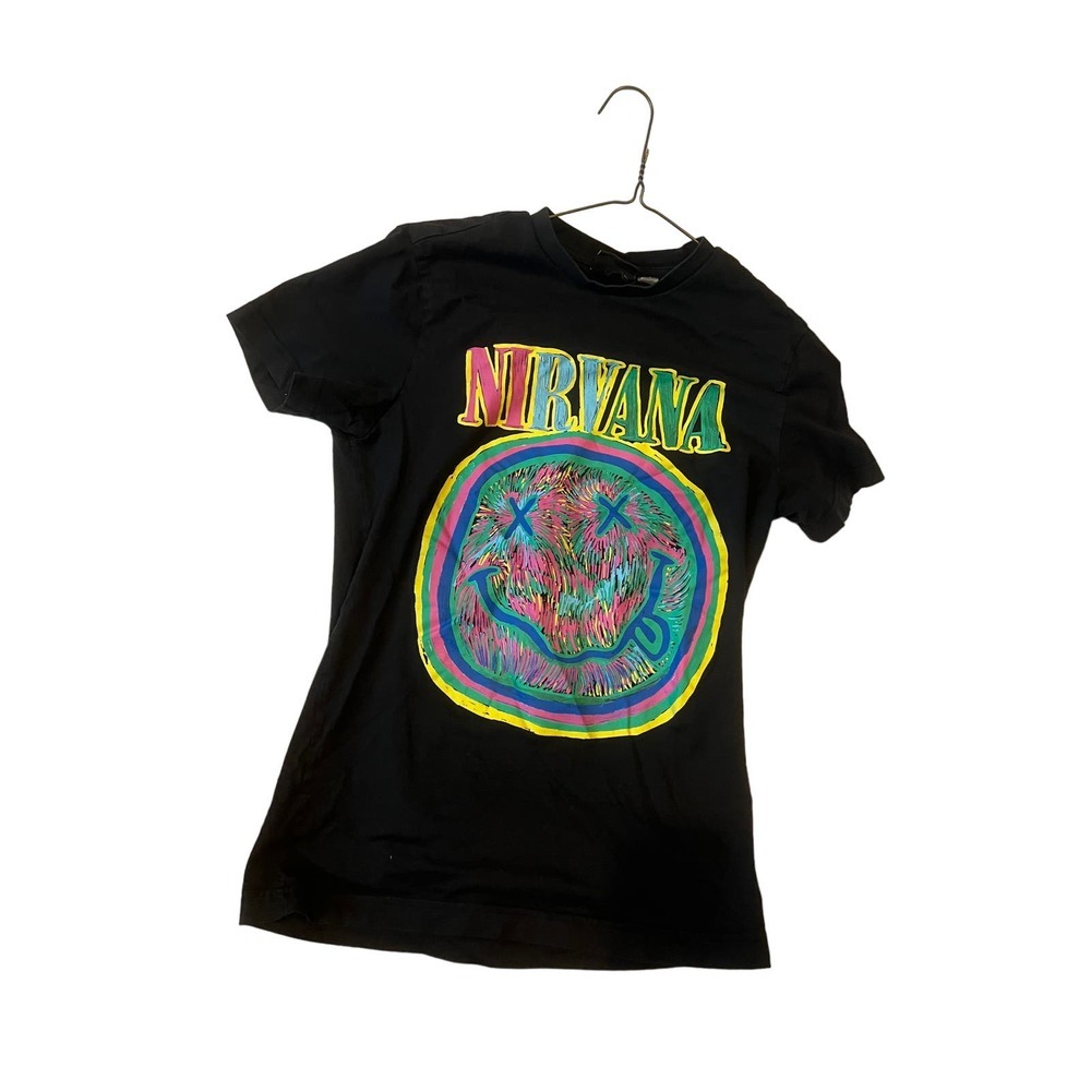 H&M Nirvana Smiley T-Shirt Mens XS